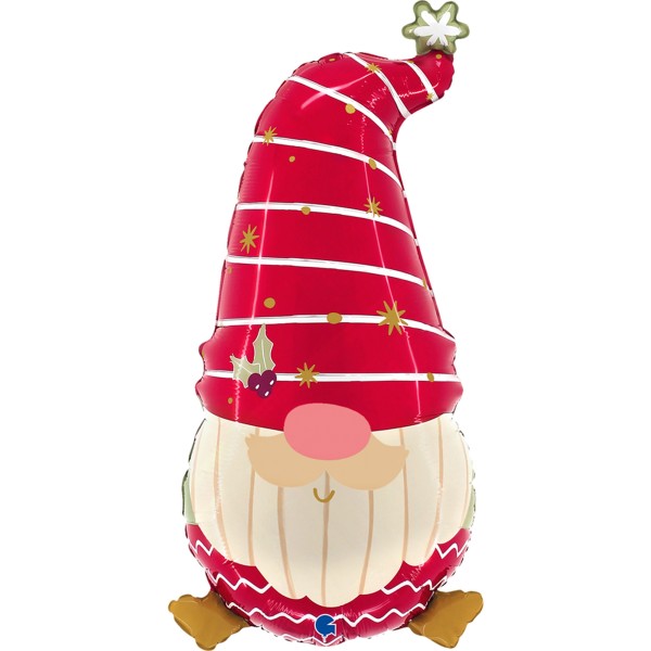 Grabo Folienballon Shape Christmas Gnome 70cm/27"