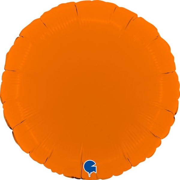 Grabo Folienballon Rund Matte Orange 45cm/18" (unverpackt)