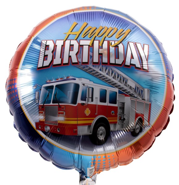 Qualatex Folienballon Happy Birthday "Feuerwehr", 46cm/18''