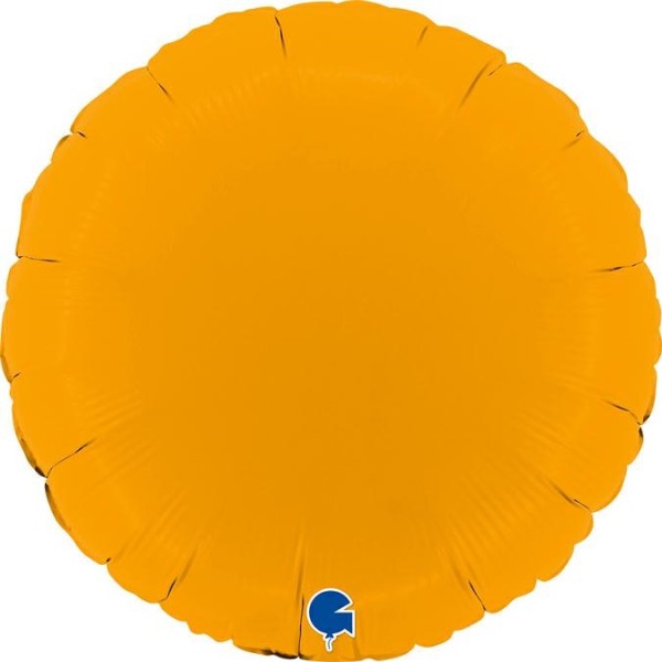 Grabo Folienballon Rund Matte Mustard 45cm/18" (unverpackt)