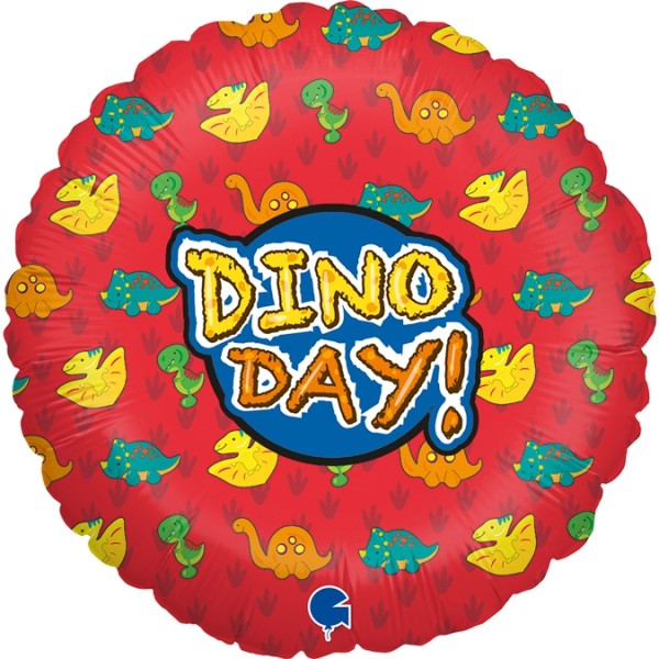 Grabo Folienballon Rund "Dino Day" 45cm/18"