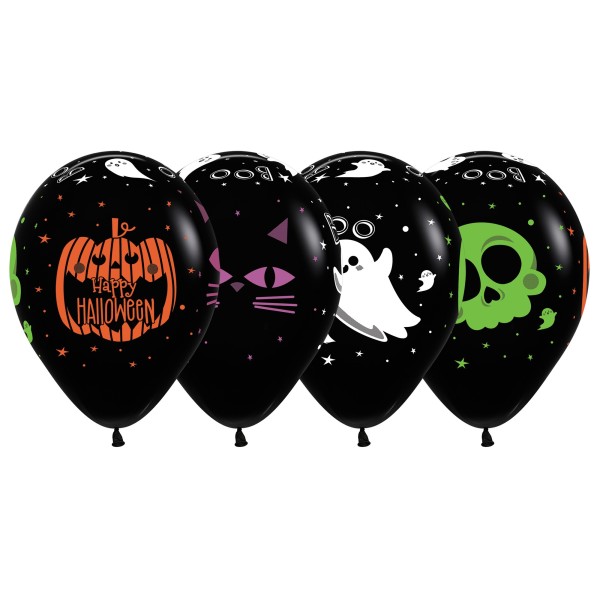 Sempertex Latexballon Happy Halloween Friends 30cm/12" 25 Stück