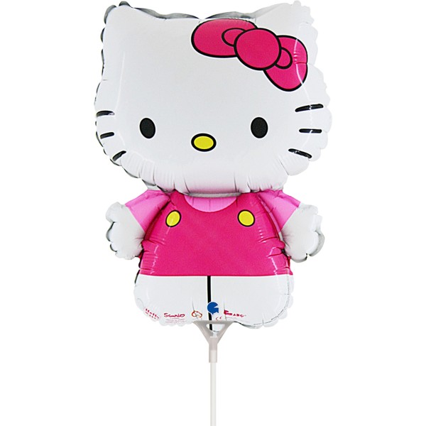 Grabo Folienballon Shape Hello Kitty Fuxia Mini 30cm/14" (unverpackt)