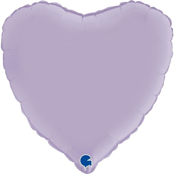 Grabo Folienballon Heart Satin Lilac 45cm/18" (unverpackt)