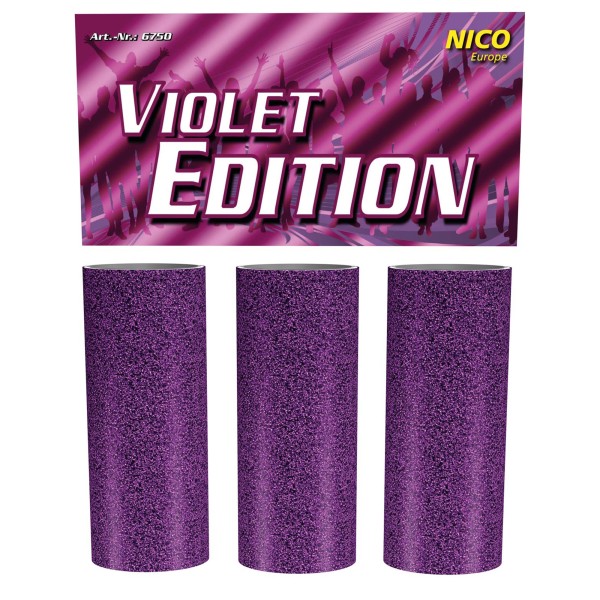 Nico Tischbomben Glitzer Violet, 3er-Beutel