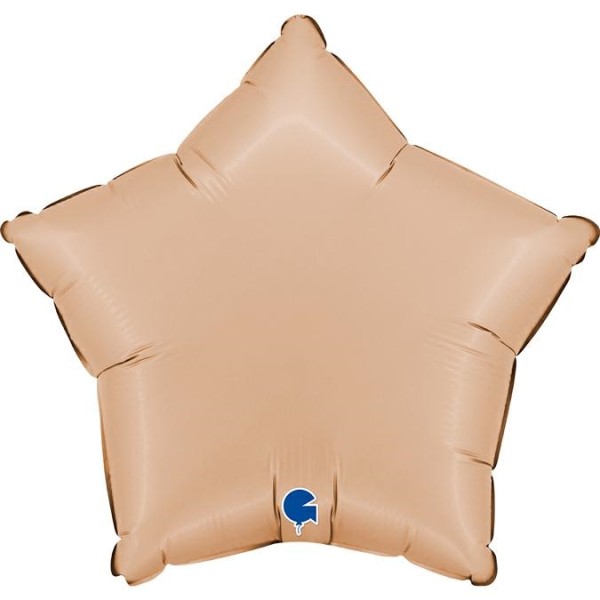 Grabo Folienballon Star Satin Nude 45cm/18" (unverpackt)