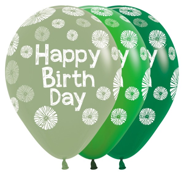 Sempertex Latexballon Happy Birthday Citrus Green 30cm/12" 25 Stück