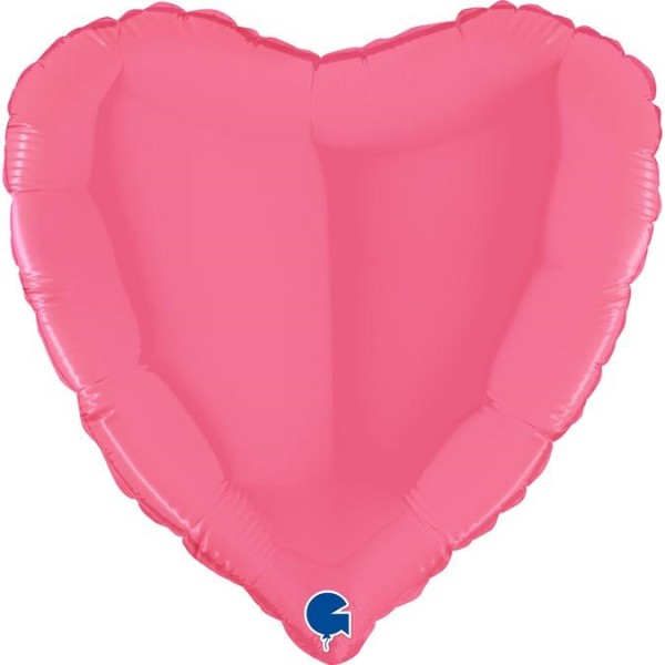 Grabo Folienballon Heart Bubble Gum 45cm/18" (unverpackt)