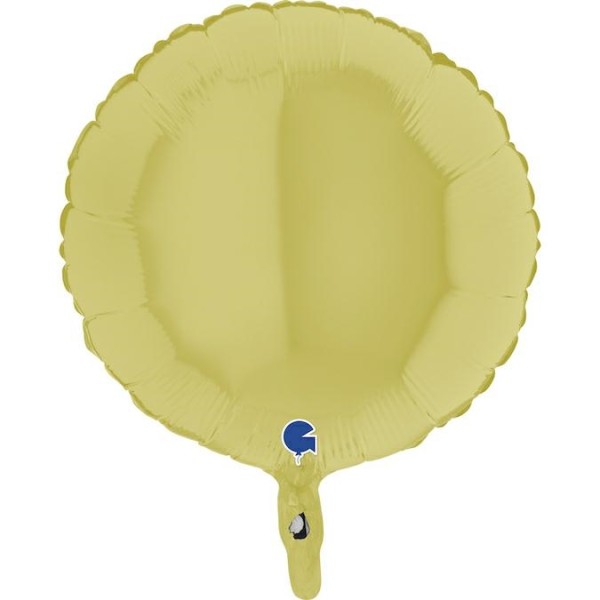 Grabo Folienballon Rund Matte Yellow 45cm/18" (unverpackt)