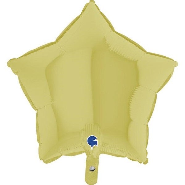 Grabo Folienballon Star Matte Yellow 45cm/18" (unverpackt)