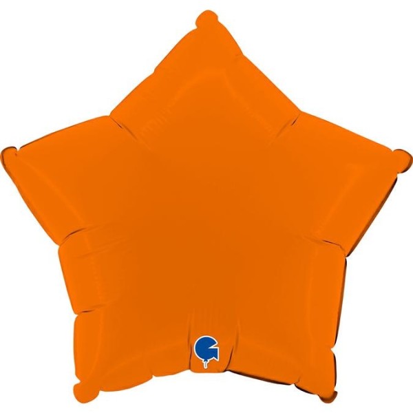 Grabo Folienballon Star Matte Orange 45cm/18" (unverpackt)