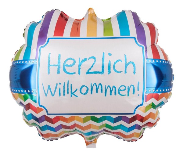 Anagram Folienballon "Herzlich Willkommen" XL 65cm